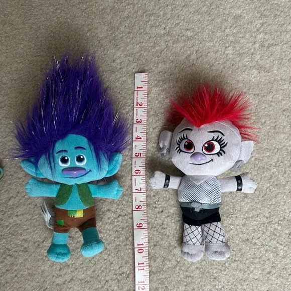 Lot of 3 Dreamworks plush trolls from Trolls World Tour - Picture 2 of 7